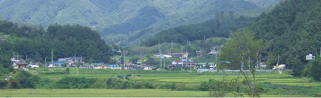산포(山浦)마을 전경